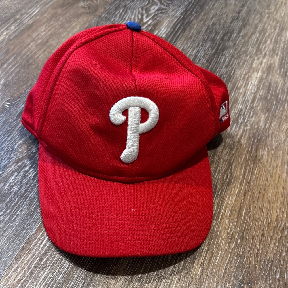 Red Baseball Cap with White Logo Phillies